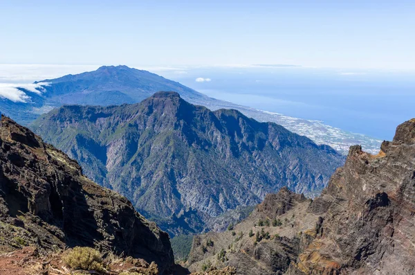 Blick Vom Roque Los Muchachos Über Palma Kanarische Inseln Spanien — Stockfoto