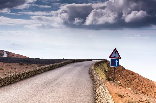 Estrada Mirador Del Rio Norte Lanzarote Ilhas Canárias Espanha — Fotografia de Stock