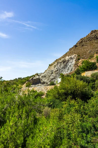 Steinbruch Auf Beton Griechenland — Stockfoto