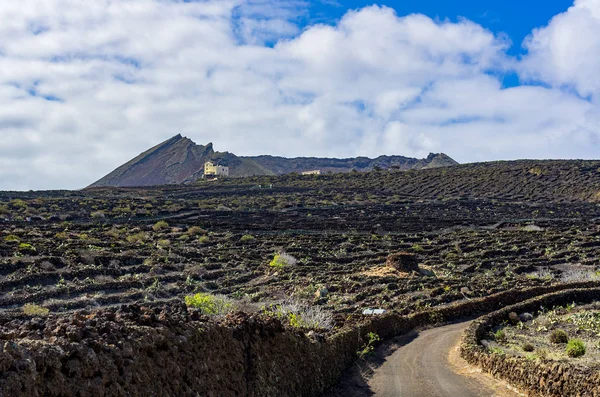 Met Het Oog Caldera Corona Buurt Van Lanzarote Canarische Eilanden — Stockfoto