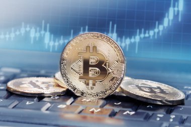 Bitcoin ve diğer cryptoccurencies değerini gösteren grafik