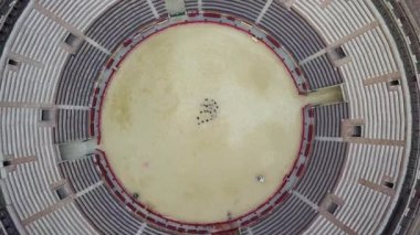 İspanya, Valencia Hava silah, kuş-göz görüş-kırmızı çatılar, yollar ve meydanlar