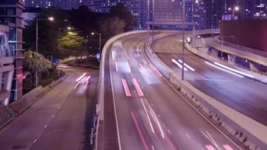 büyük endüstriyel chinnese şehir trafik çekim hava Timelapse