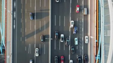 büyük endüstriyel chinnese şehir trafik çekim hava Timelapse