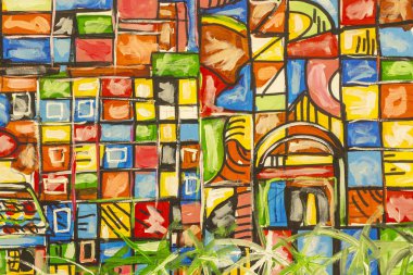 sıcak renkler renkli soyut yağlıboya resim deseni