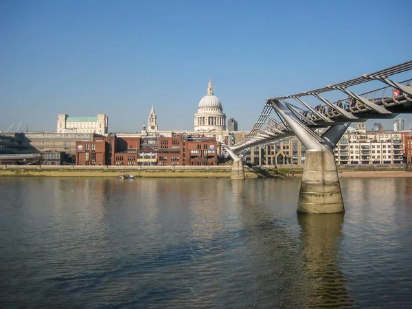 Londen 2013 Uitzicht Oevers Van Rivier Theems Londen Met Gebouwen — Stockfoto