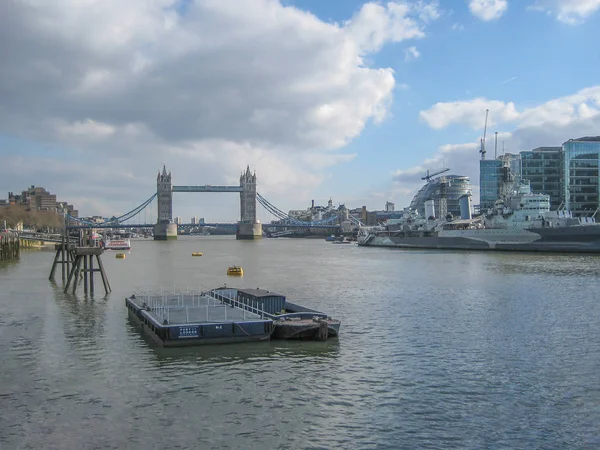 Londres Reino Unido 2013 Vista Das Margens Rio Tâmisa Centro — Fotografia de Stock