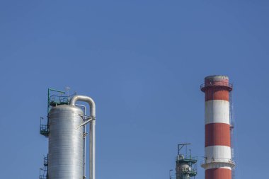 Ayrıntılı bölümü görünümü, petrol rafineri sanayi kompleksi