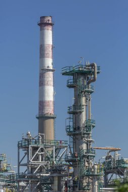 Ayrıntılı bölümü görünümü, petrol rafineri sanayi kompleksi