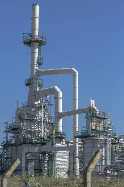 Detailed part view, industrial complex of oil refinery — Stock Photo, Image