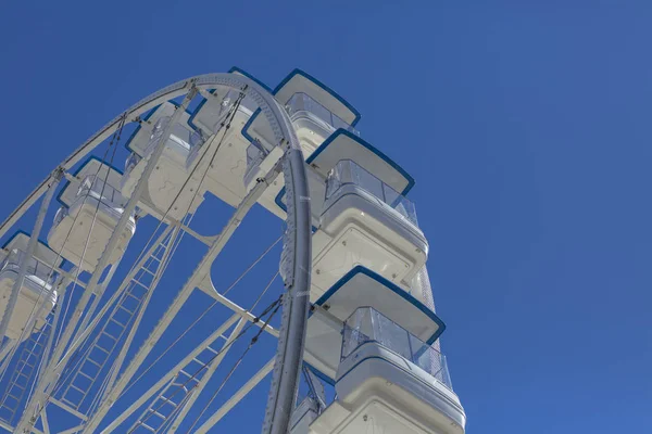 Roue Ferris Géante Avec Chaises Structure Métallique Élément Récréatif Près — Photo