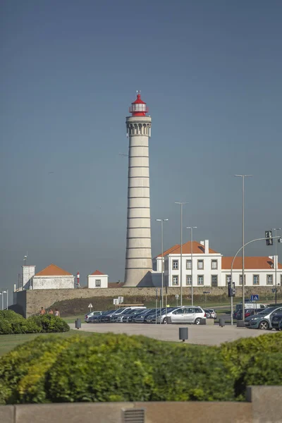 Vista Geral Centro Avenida Marginal Com Farol Arquitectura Típica Portuguesa — Fotografia de Stock