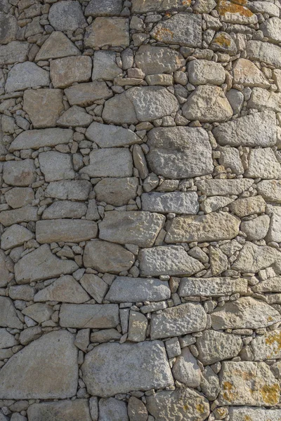 Λεπτομερείς Καμπυλωτό Τοίχο Υφή Της Τοιχοποιίας Πέτρες Γρανίτη Που Παραδοσιακά — Φωτογραφία Αρχείου