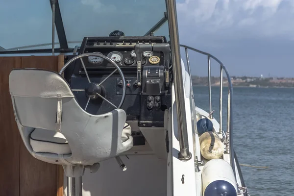 Vista Detallada Del Panel Control Barco Privado Angola — Foto de Stock