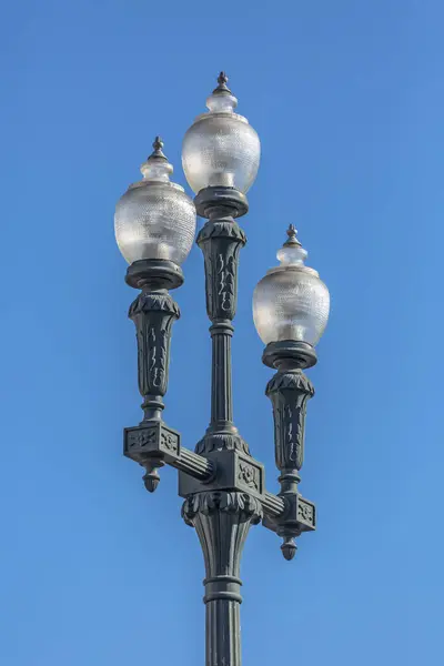 Vista Detalhada Lâmpada Rua Estilo Retro — Fotografia de Stock