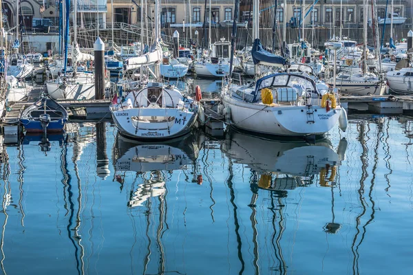 Porto Portugal 2018 View Recreational Private Boats Leca Palmeira Marina — Stock Photo, Image
