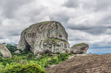 Dağların Pungo Andongo, Pedras Negras (siyah taşlar), büyük jeolojik kaya öğelerinde Malange, Angola, görüntüleme