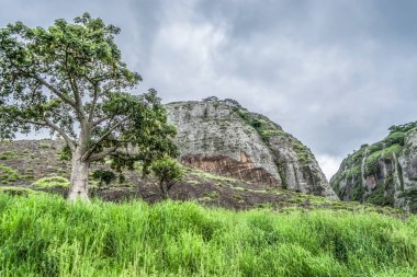 Dağların Pungo Andongo, Pedras Negras (siyah taşlar), büyük jeolojik kaya öğelerinde Malange, Angola, görüntüleme