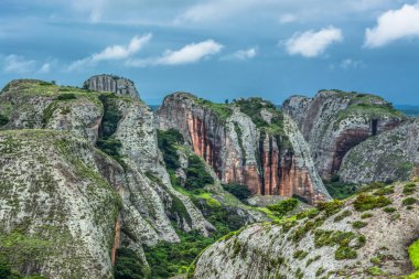 Dağların Pungo Andongo, Pedras Negras (siyah taşlar), büyük jeolojik kaya öğelerinde Malange, Angola, görüntüleme