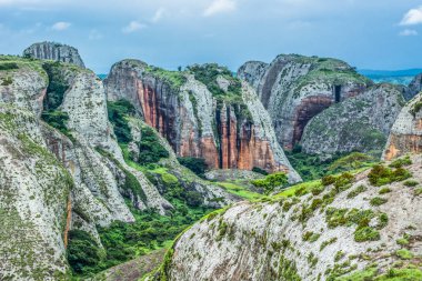 Dağların Pungo Andongo, Pedras Negras (siyah taşlar), büyük jeolojik kaya öğelerinde Malange, Angola, görüntüleme