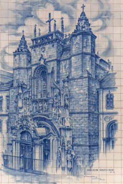 Coimbra şehir bölgesinde, coimbra şehir bölgesinde ünlü anıtlarla boyanmış geleneksel çini panel koleksiyonu, Coimbra şehir merkezinde sergi