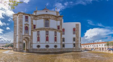 Klasik barok bina, Lord Jesus da Pedra Sanctuary, Obidos Katolik dini bina tam panoramik görünümü, Portekiz
