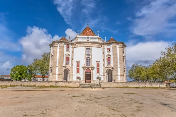 Full panoramic view of the classic baroque building, Lord Jesus da Pedra Sanctuary, Catholic religious building in Obidos, Portugal — Stock Photo, Image