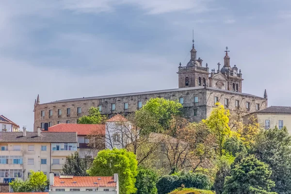 Uitzicht op de stad Viseu, met de kathedraal van Viseu, Sé Cathedral de Viseu — Stockfoto