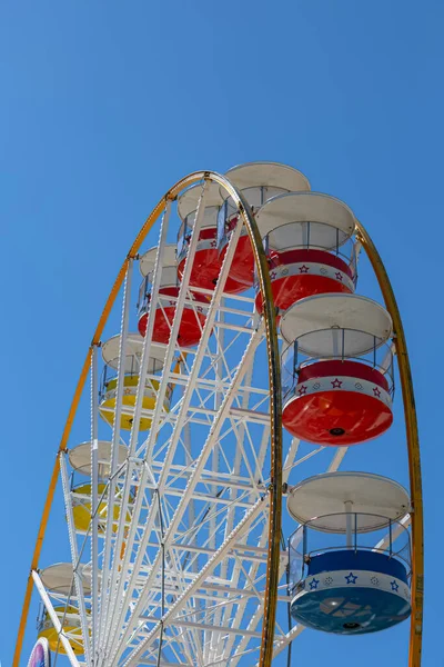 Roue Ferris Géante Avec Chaises Structure Métallique Élément Récréatif — Photo
