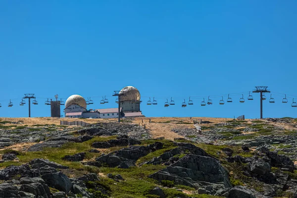 Seia Serra Estrela Portugal 2020 Widok Szczyt Gór Parku Naturalnego — Zdjęcie stockowe