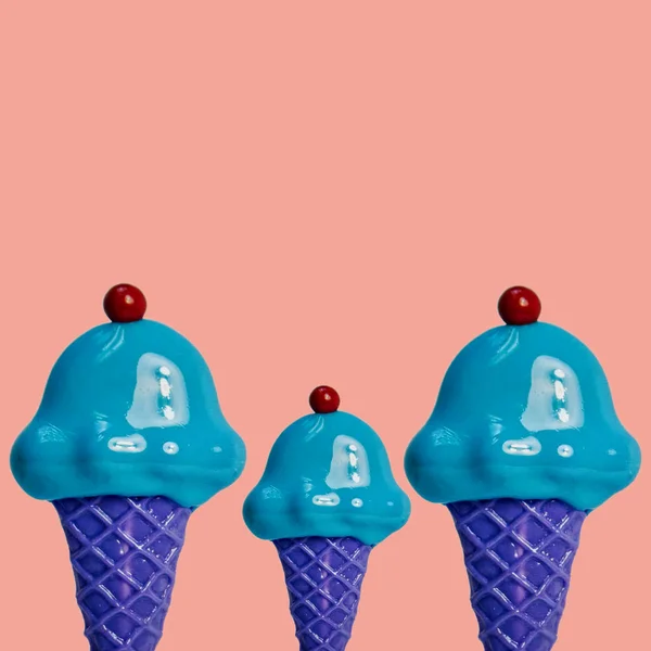 Plastik Dondurma Renk Arka Plan Üzerinde — Stok fotoğraf