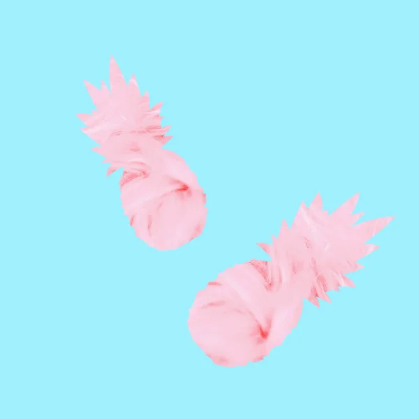 Two Pink pineapple illustration.