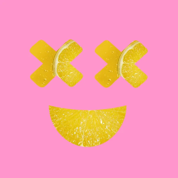 Lemon Face Funny Art — Stock Photo, Image