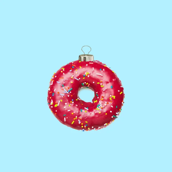 Weihnachtsdekoration Donut Dekor Für Weihnachtsbaum — Stockfoto