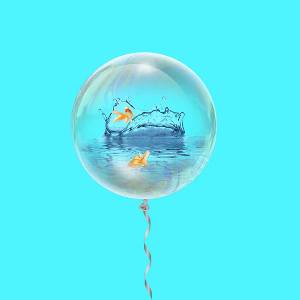 Funny Art Concept Bubble Balloon — Stok Foto
