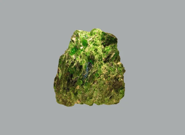 Cristal Piedra Esmeralda Verde Sobre Fondo Aislado — Foto de Stock