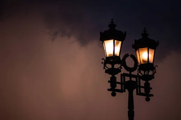Красиві Москви Вечір Лампа — стокове фото