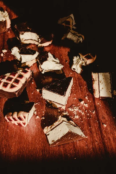 Finom Édes Csokoládé Szuflé Sütik — Stock Fotó
