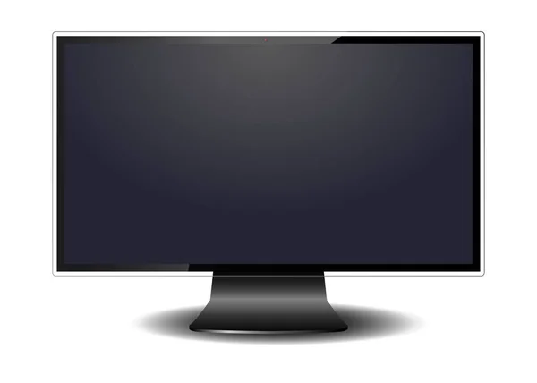 Monitor Pantalla Monitor Con Sombra Deslumbramiento Sobre Fondo Aislado Ilustración — Vector de stock