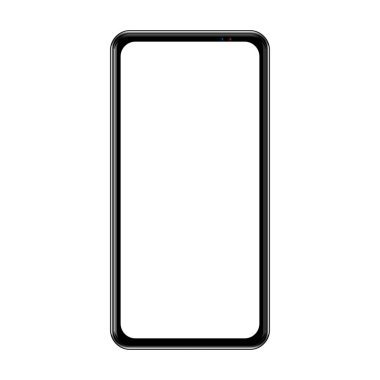 Telefon, boş ekranlı akıllı telefon, vektör çizimi