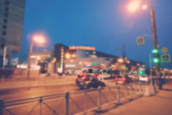 ぼやけた夜の背景 ランタンからの光と夜の街 — ストック写真
