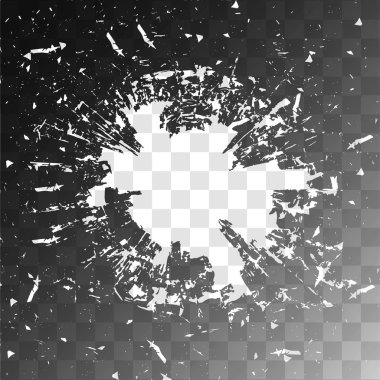 İzole arka planda vektör kırık cam