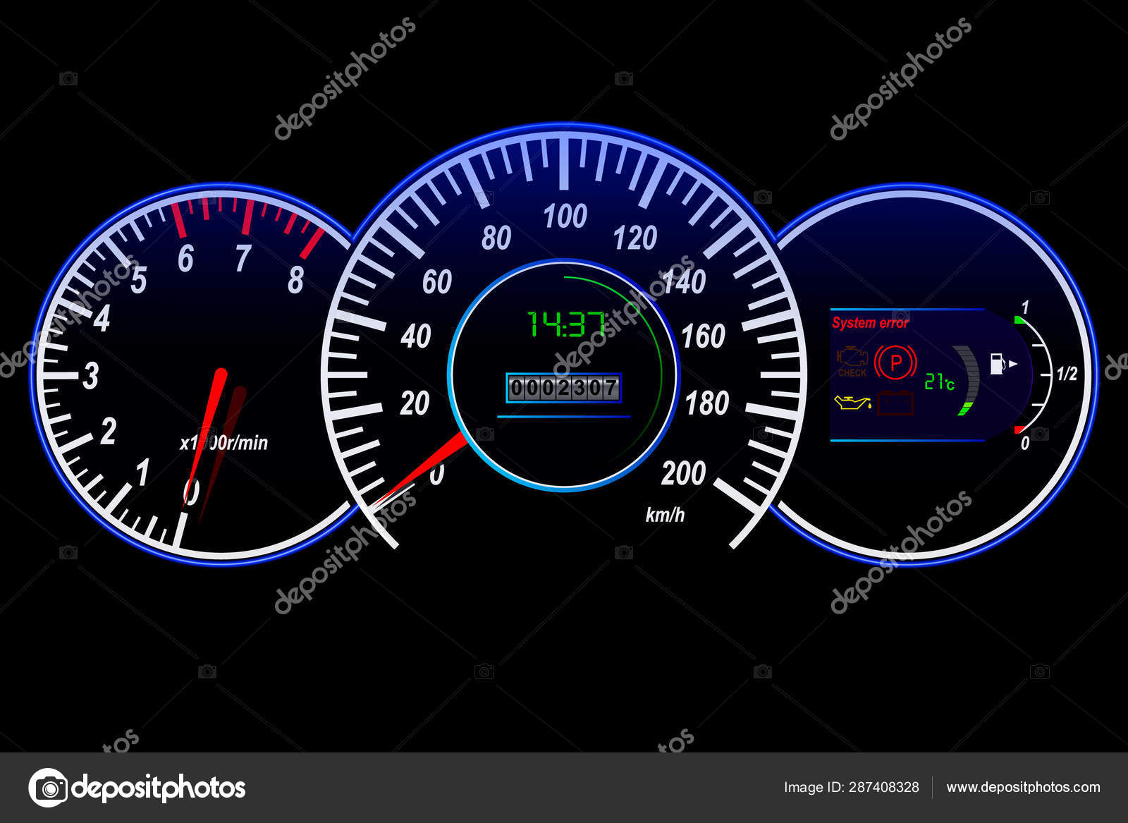 car dashboard odometer