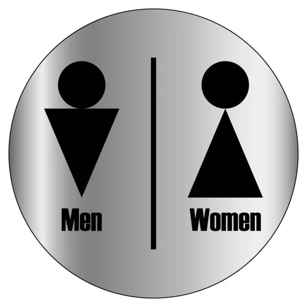Znak Męskich Damskich Toalet Ilustracja Wektorowa — Wektor stockowy