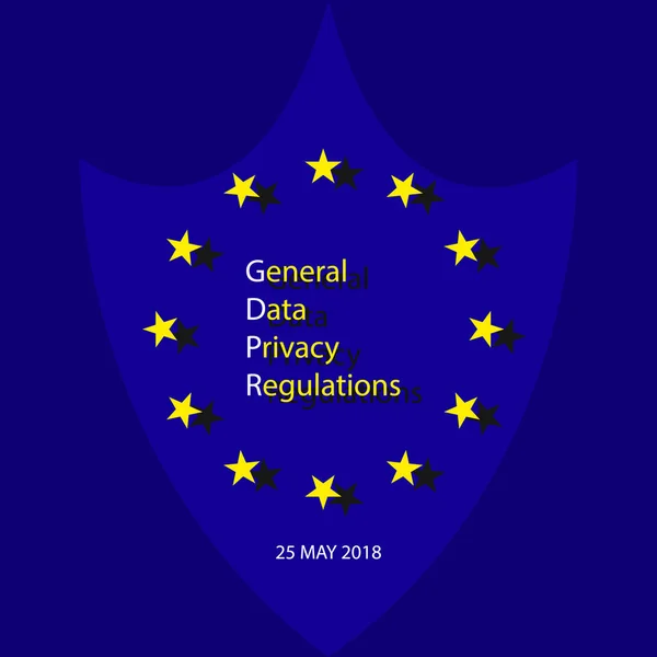 Gdpr Regulamento Geral Privacidade Dados Maio 2018 Ilustração Vetorial —  Vetores de Stock