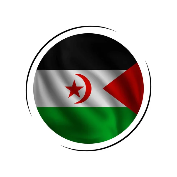 Drapeau République Arabe Sahraouie Démocratique Drapeau République Arabe Sahraouie Démocratique — Image vectorielle