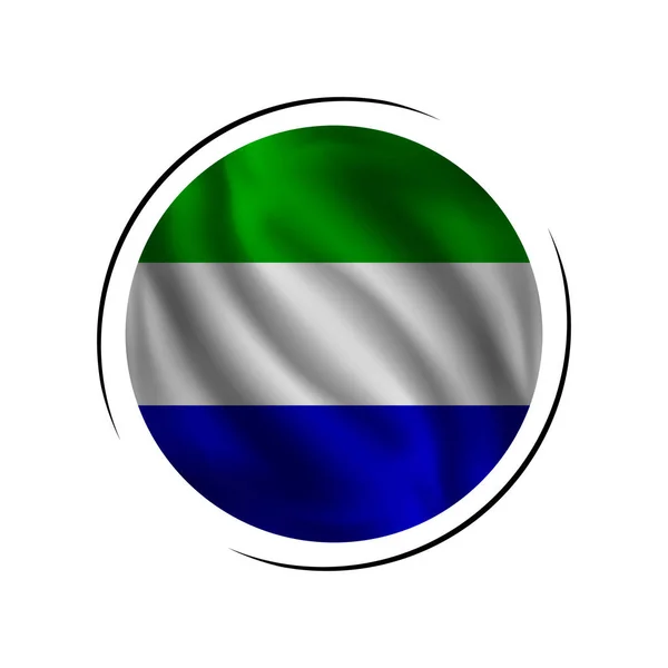 Schwenken Sierra Leone Flagge Die Flagge Von Sierra Leone Vektorillustration — Stockvektor