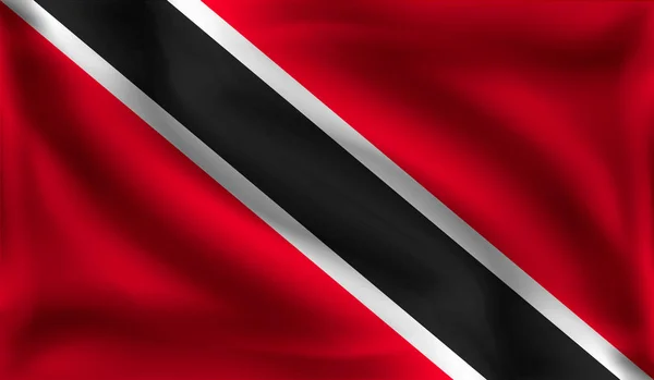 Sallanan Trinidad Tobago Bayrağı Trinidad Tobago Bayrağı Vektör Illüstrasyon — Stok Vektör