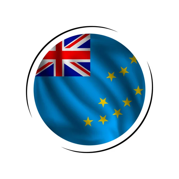 Tuvalu Integető Zászlója Tuvalu Zászlaja — Stock Vector