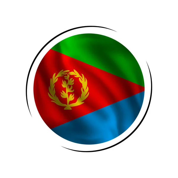 Eritrea Integetett Zászló Zászló Eritrea Vektor Illusztráció — Stock Vector